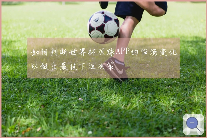 如何判断世界杯买球APP的临场变化以做出最佳下注决策